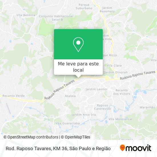 Rod. Raposo Tavares, KM 36 mapa