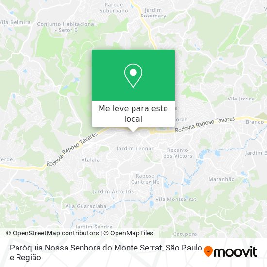 Paróquia Nossa Senhora do Monte Serrat mapa