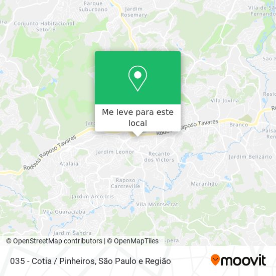 035 - Cotia / Pinheiros mapa