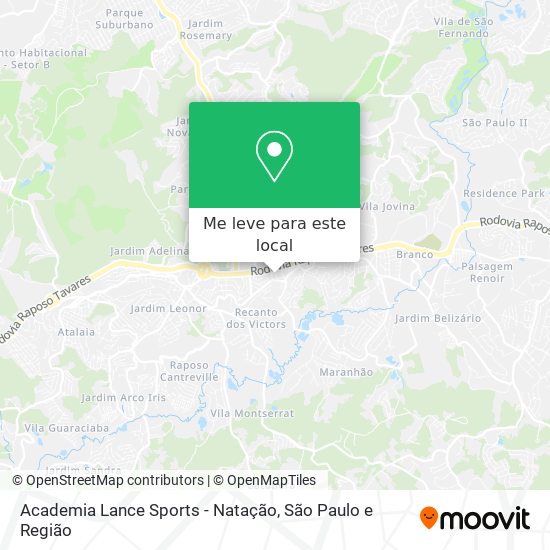 Academia Lance Sports - Natação mapa