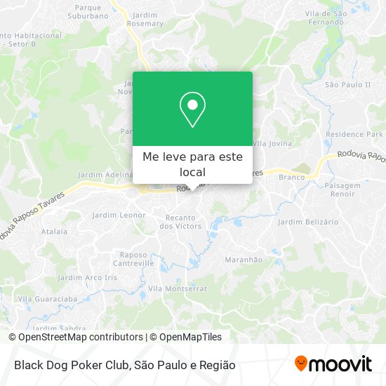 Black Dog Poker Club mapa