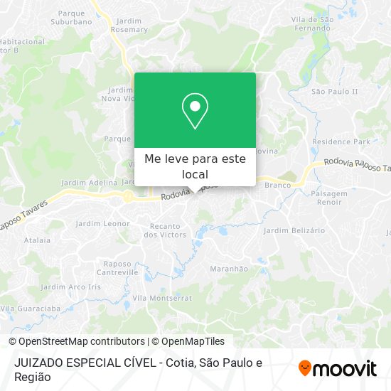 JUIZADO ESPECIAL CÍVEL - Cotia mapa