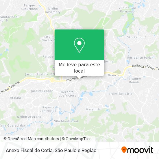 Anexo Fiscal de Cotia mapa