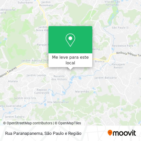Rua Paranapanema mapa