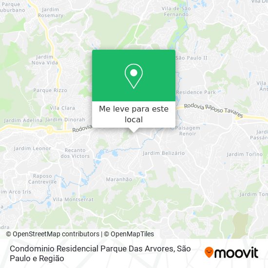 Condominio Residencial Parque Das Arvores mapa
