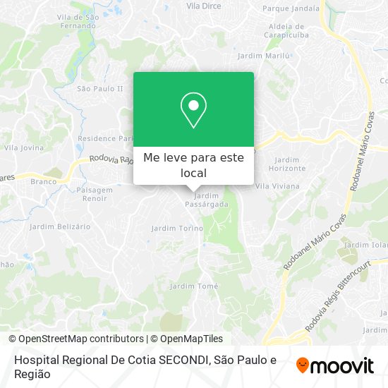 Hospital Regional De Cotia SECONDI mapa