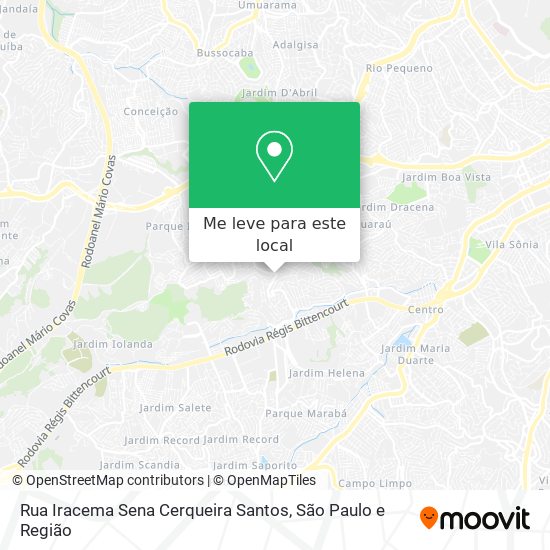 Rua Iracema Sena Cerqueira Santos mapa