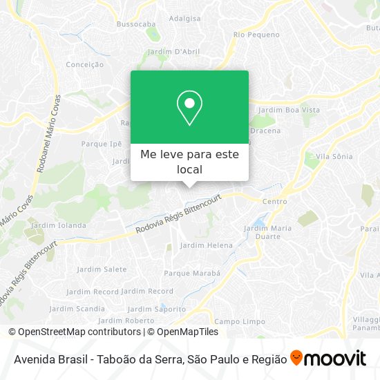 Avenida Brasil - Taboão da Serra mapa