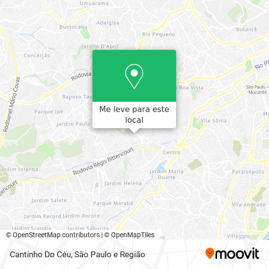 Cantinho Do Céu mapa