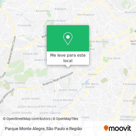 Parque Monte Alegre mapa