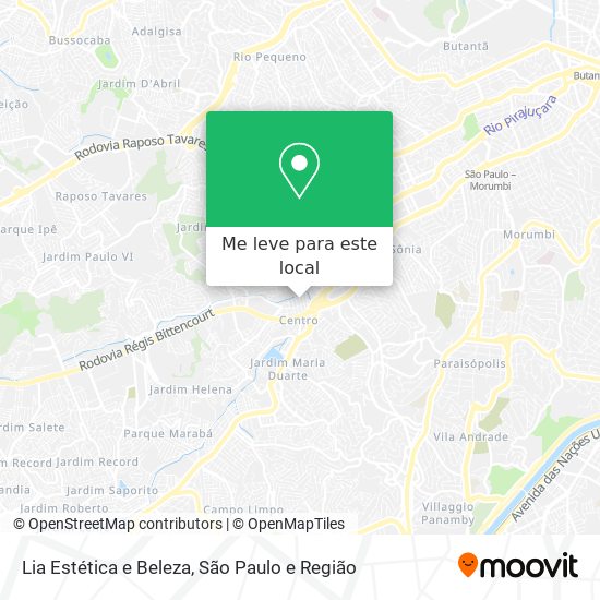 Lia Estética e Beleza mapa