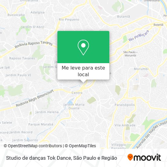 Studio de danças Tok Dance mapa