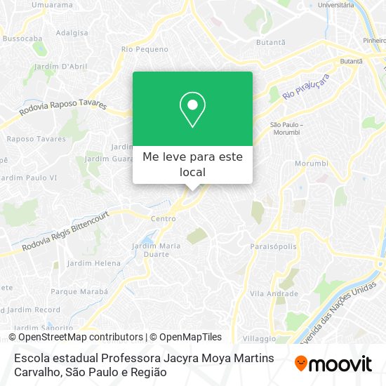 Escola estadual Professora Jacyra Moya Martins Carvalho mapa