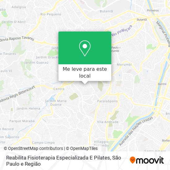 Reabilita Fisioterapia Especializada E Pilates mapa