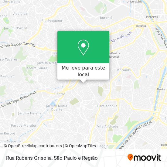 Rua Rubens Grisolia mapa