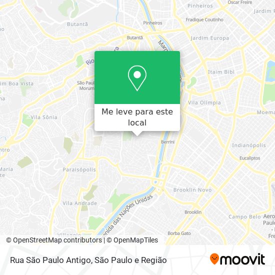 Rua São Paulo Antigo mapa