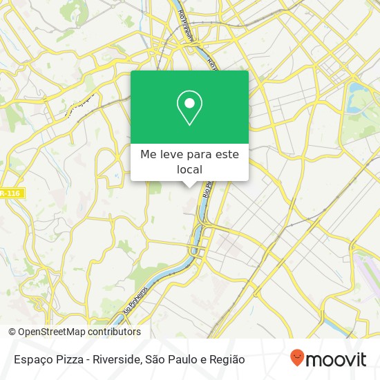 Espaço Pizza - Riverside mapa