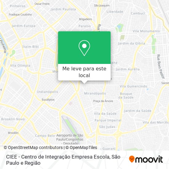 CIEE - Centro de Integração Empresa Escola mapa