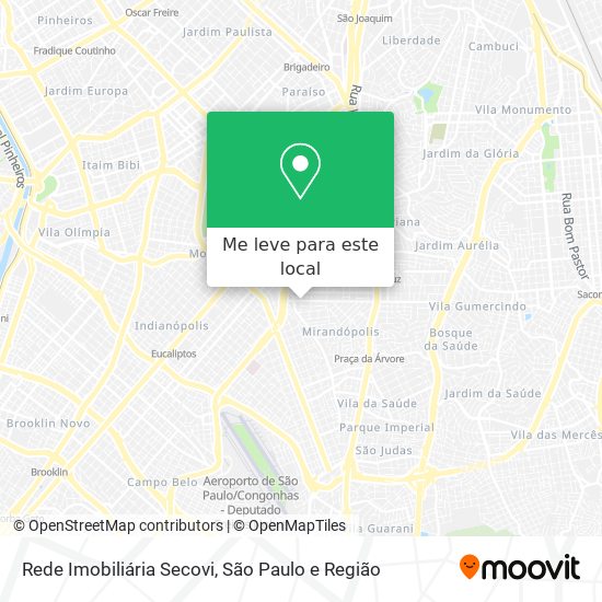 Rede Imobiliária Secovi mapa