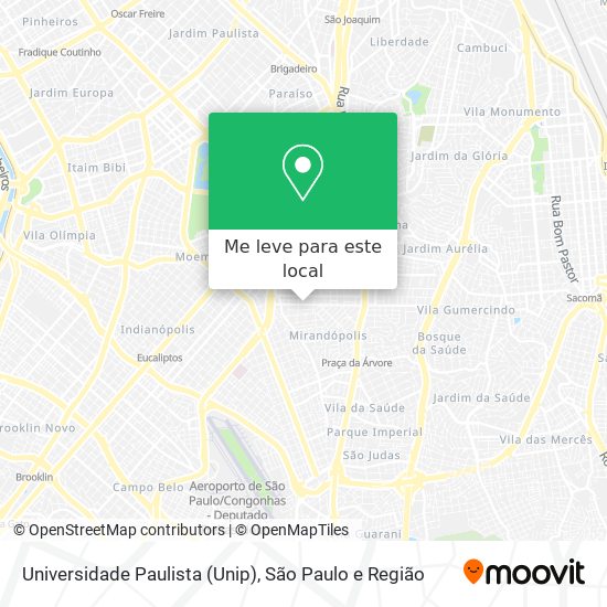 Universidade Paulista (Unip) mapa