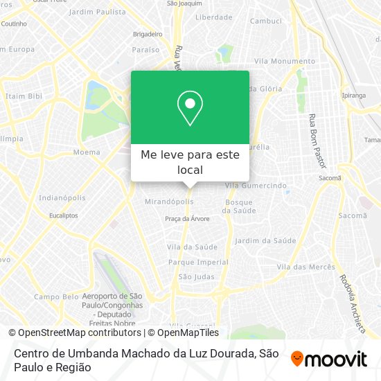 Centro de Umbanda Machado da Luz Dourada mapa