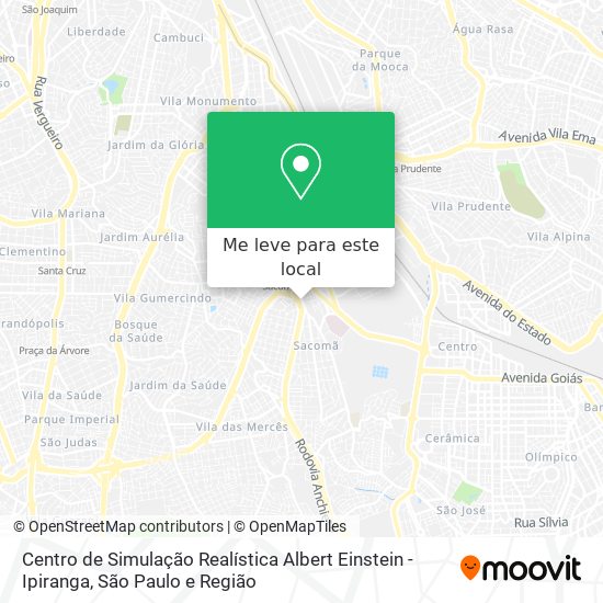 Centro de Simulação Realística Albert Einstein - Ipiranga mapa