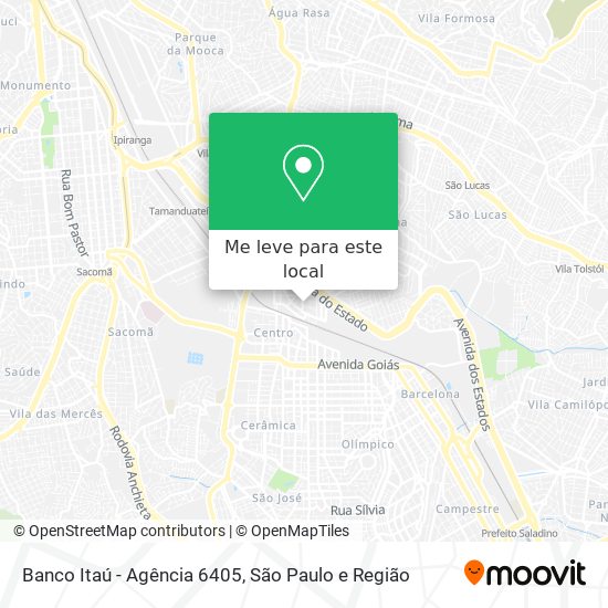 Banco Itaú - Agência 6405 mapa