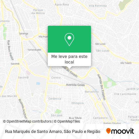 Rua Marquês de Santo Amaro mapa