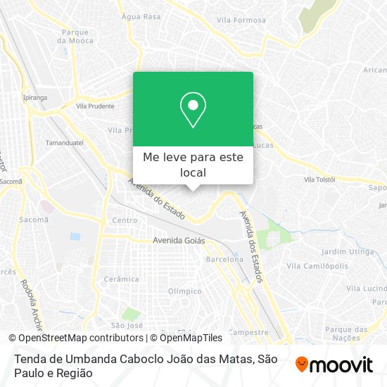 Tenda de Umbanda Caboclo João das Matas mapa