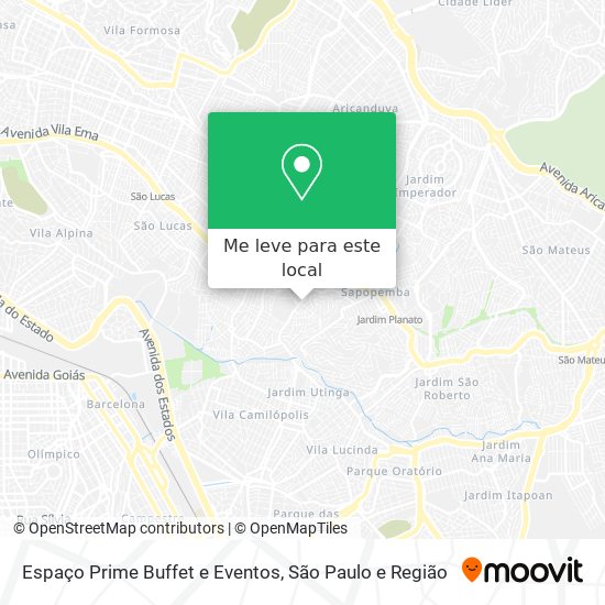Espaço Prime Buffet e Eventos mapa