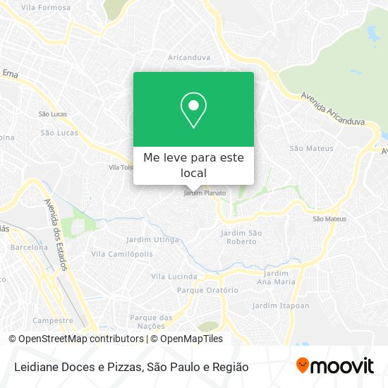 Leidiane Doces e Pizzas mapa