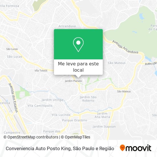 Conveniencia Auto Posto King mapa