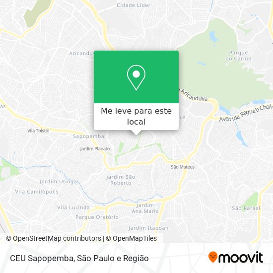 CEU Sapopemba mapa