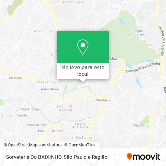 Sorveteria Do BAIXINHO mapa