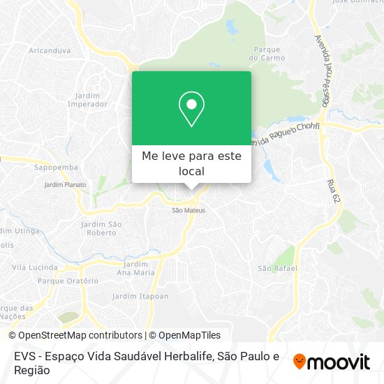 EVS - Espaço Vida Saudável Herbalife mapa