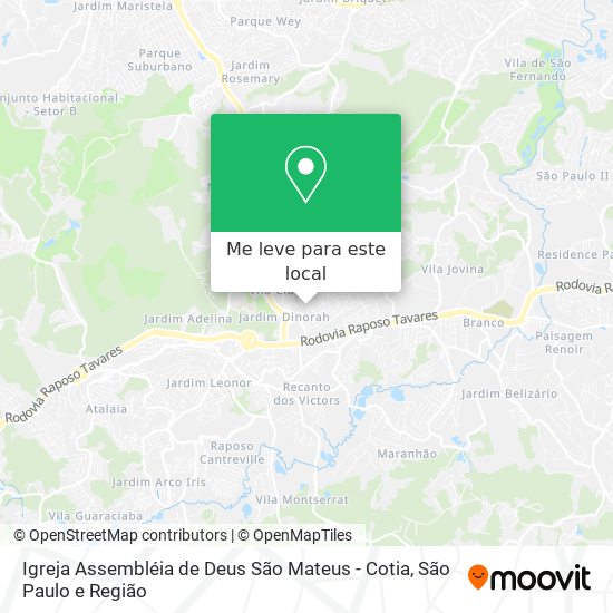 Igreja Assembléia de Deus São Mateus - Cotia mapa