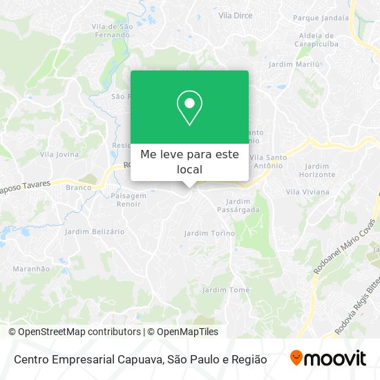 Centro Empresarial Capuava mapa