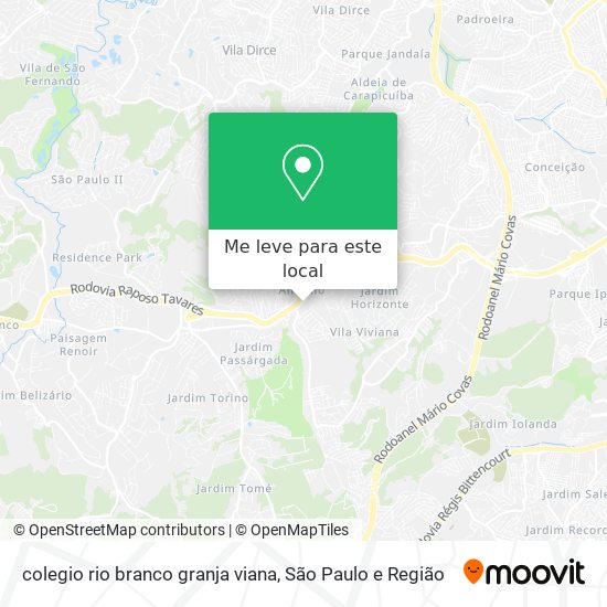 colegio rio branco granja viana mapa