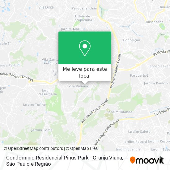 Condomínio Residencial Pinus Park - Granja Viana mapa