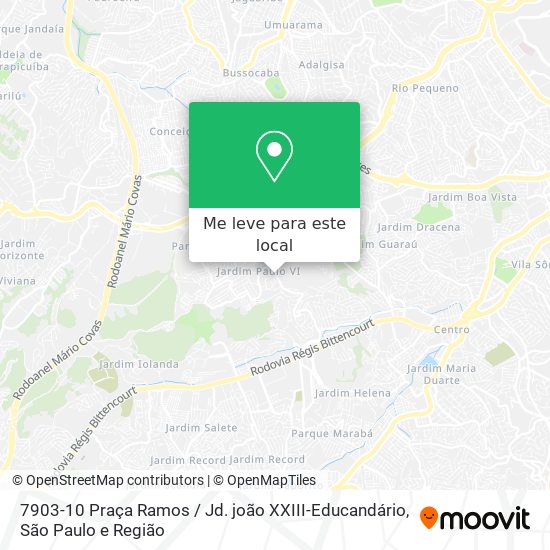 7903-10 Praça Ramos / Jd. joão XXIII-Educandário mapa