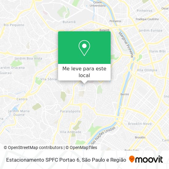 Estacionamento SPFC Portao 6 mapa