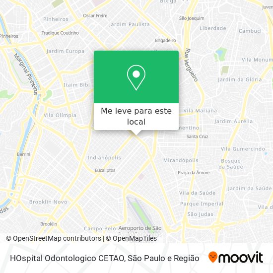 HOspital Odontologico CETAO mapa