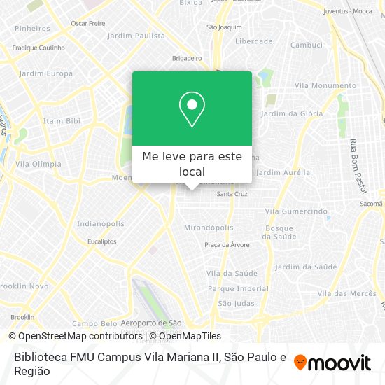 Biblioteca FMU Campus Vila Mariana II mapa