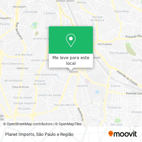 Planet Imports mapa
