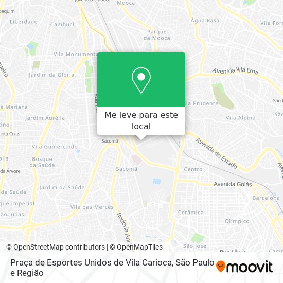 Praça de Esportes Unidos de Vila Carioca mapa