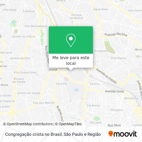 Congregação crista no Brasil mapa