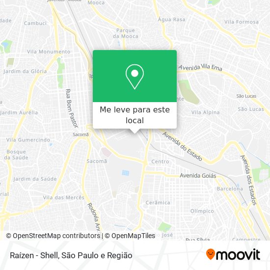 Raízen - Shell mapa