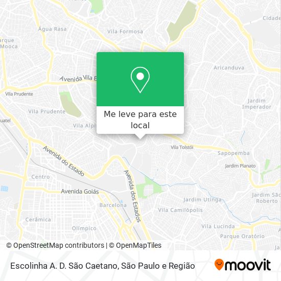 Escolinha A. D. São Caetano mapa