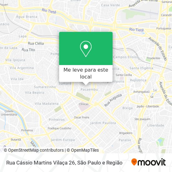 Rua Cássio Martins Vilaça 26 mapa
