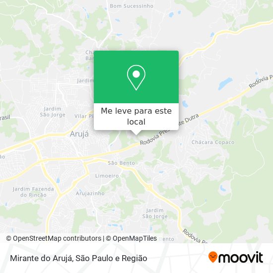 Mirante do Arujá mapa
